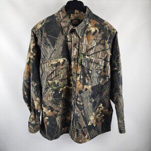 Cabelas Shirt Mens XL Multi Mossy Oak Camo L/S Button Up